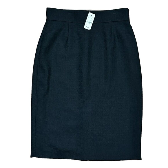 Brooks Brothers Pencil Skirt Women's 8 Black Wool Blend Career Preppy Chic NWT - Picture 1 of 7